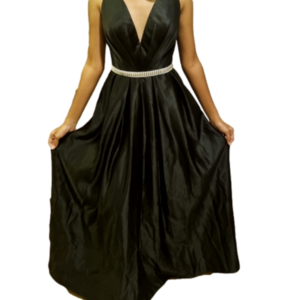 JOLENE‎ FORMAL OCCASION DRESS 👗 Black with  crystal studs sz 8